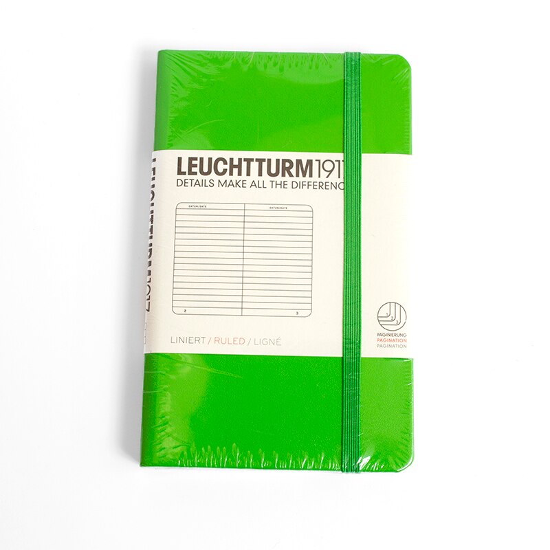 Leuchtturm, Memo & Notebooks, Hardcover, Art & School, A6, Ruled, 148837, Fresh Green